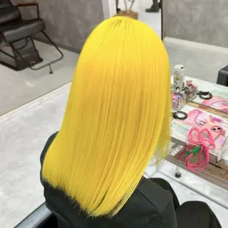 セミロング カラー ✨ブリーチカラー× 艶髪SUZU🛼🫧のヘアスタイル