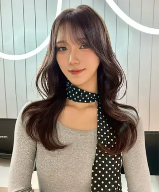 ロング カラー ヘアアレンジ 大宮縮毛矯正🩵 レイヤー 佐藤和のヘアスタイル