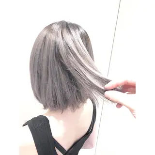 ミディアム カラー ハイトーン/ブリーチ ルミエール/新栄/栄のヘアスタイル
