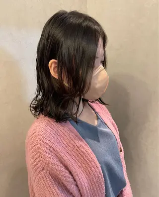 ミディアム パーマ 🍮中山詩乃🍮顔 まわりデザイン◎のヘアスタイル