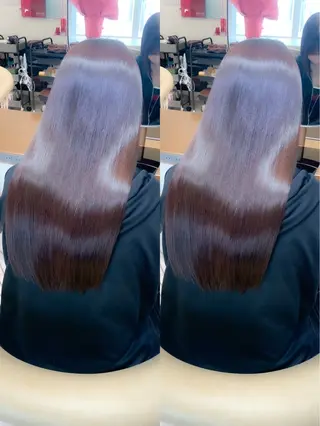 セミロング カラー パーマ ✨美髪矯正×髪質改善 🍎カイト🍎渋谷のヘアスタイル