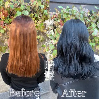 ミディアム カラー 髪質改善 RYOのヘアスタイル