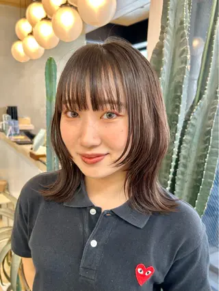 ミディアム 🩵縮毛矯正/ブリー チ/髪質改善/いつかのヘアスタイル