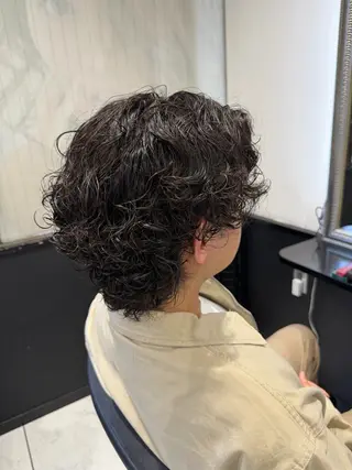 パーマ メンズ 長田 麻友子のヘアスタイル