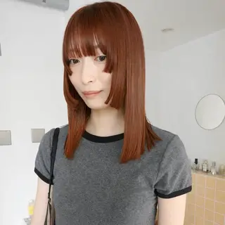 ミディアム カラー ブリーチ×似合わせハ イトーン🍎ののかのヘアスタイル