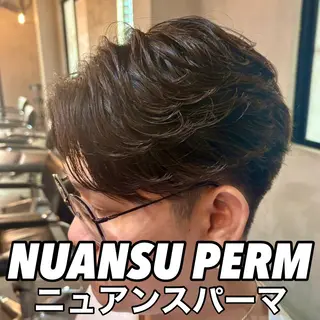 ショート パーマ メンズ シャドウパーマ 小形のヘアスタイル