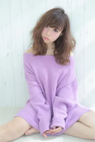 セミロング 韓国ヘア🕊村上 ののこ🕊のヘアスタイル