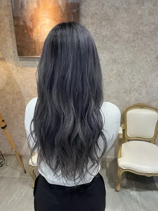 ロング カラー ハイトーンベージュ 新潟/Manamiのヘアスタイル