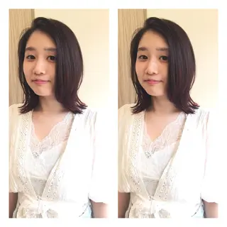 ミディアム 🌸スタイリスト 山浦美恵のヘアスタイル
