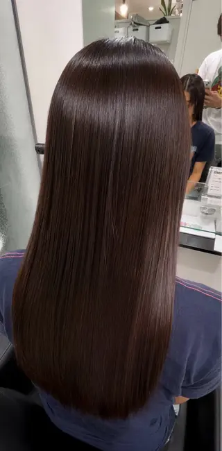 ロング パーマ 暖色カラー/縮毛矯正 AO俊介🌐のヘアスタイル
