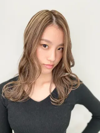 ロング カラー レイヤーカット 赤み消し　店長/大和のヘアスタイル