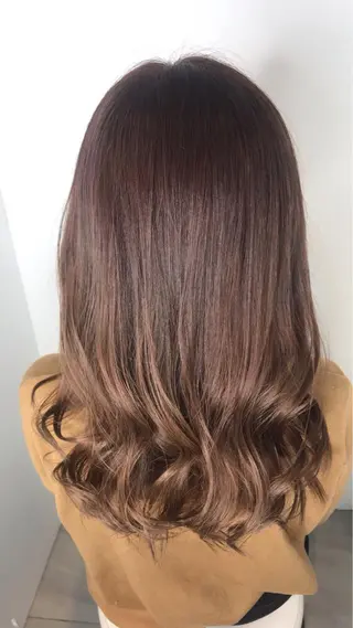 セミロング カラー 田中 アキオのヘアスタイル