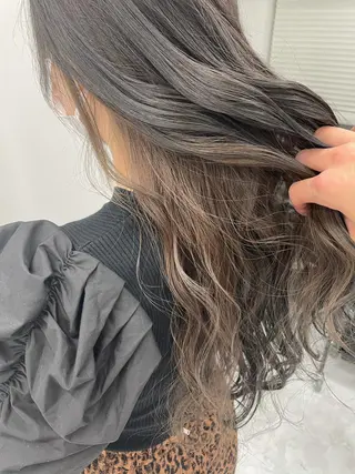 ロング カラー ヘアアレンジ 縮毛矯正/髪質改善/ ブリーチ毛/木元渓太のヘアスタイル