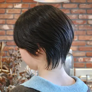 ショート カラー パーマ デジタルパーマ🌀レ イヤー🍃かんたまるのヘアスタイル