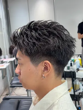 ショート メンズ 🌀メンズパーマ/シ ョート/きらり🌀のヘアスタイル