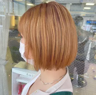 ミディアム カラー 髪質改善・ボブ・ ショート 丸毛一輝のヘアスタイル
