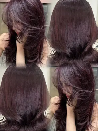 カラー yuuka 🖤韓国ヘア🖤のヘアスタイル