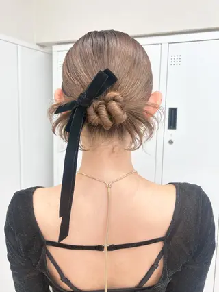 ロング ヘアアレンジ 馴染ませNo.1🧃 エクステ・アレンジのヘアスタイル