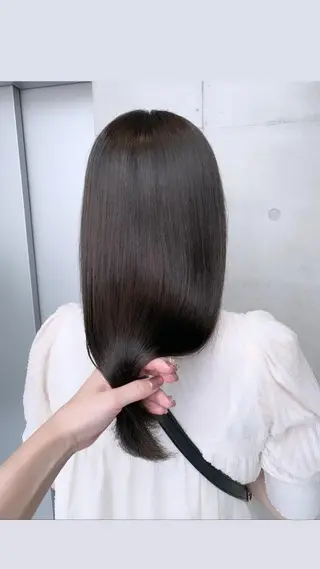 セミロング カラー 透明感カラー✂︎ /縮毛矯正/YUKAのヘアスタイル