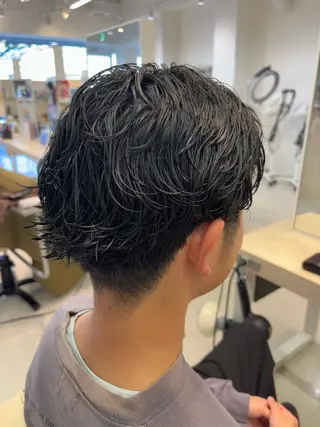 パーマ メンズ スパイキーショート/ ピンパーマ特化のヘアスタイル