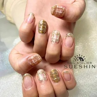 ミディアム S ueshinのネイルデザイン