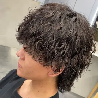 セミロング パーマ ヘアアレンジ メンズ fifth 石川 凪のヘアスタイル
