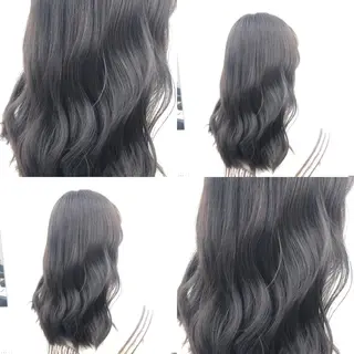 セミロング カラー パーマ ヘアアレンジ メンズ キッズ 上品＆韓国風 🥀海心🥀のヘアスタイル
