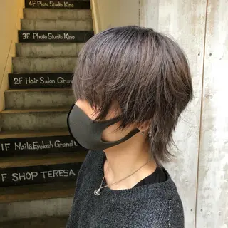 ショート カラー メンズ あだち ゆかのヘアスタイル