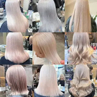 セミロング カラー 失敗しないハイトーン ✨ミルクティー/ミワのヘアスタイル