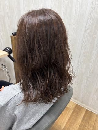 ミディアム カラー パーマ TELAHAIR 高座渋谷店のヘアスタイル