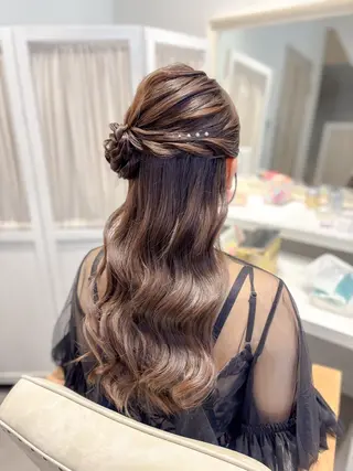 セミロング ヘアアレンジ ⭐︎moe 【ヘアセット🧸】のヘアスタイル