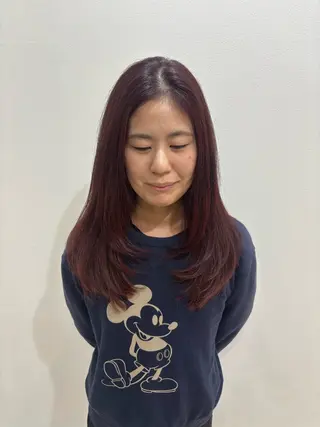 ロング 佐藤 優里のヘアスタイル