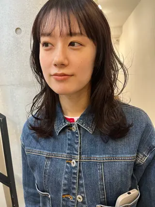 ミディアム パーマ ミヤギ リュウキのヘアスタイル