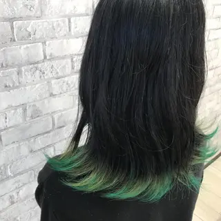 セミロング カラー Oopsレイヤー 加藤澄都のヘアスタイル