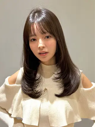 ロング カラー レイヤーカット/大阪 /梅田/執印悠太のヘアスタイル