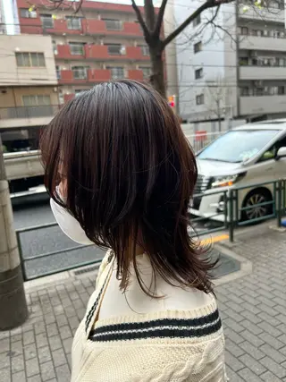 セミロング 髪質改善/艶カラー ⚡️コメス/錦糸町のヘアスタイル