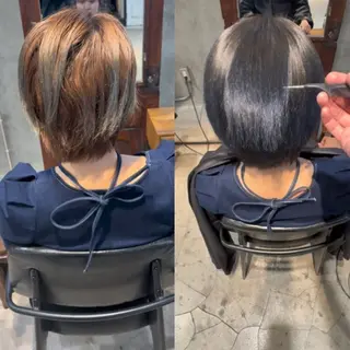 ブリーチ矯正美髪矯正 ✨オオエタクミのヘアスタイル
