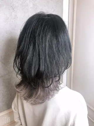 セミロング カラー デザインカラー🎨 下北沢 / 磯部のヘアスタイル