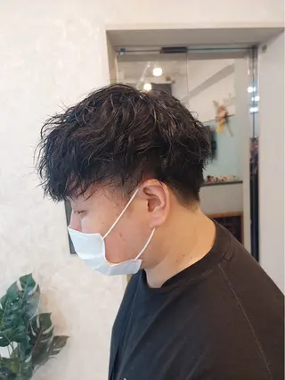 ショート パーマ メンズ Agu hair 浅原 心のヘアスタイル