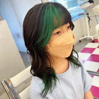 セミロング カラー ELU.☁️ ARIのヘアスタイル