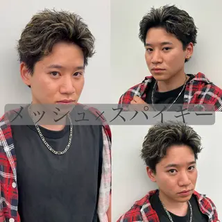カラー パーマ メンズ 安達 脩人のヘアスタイル