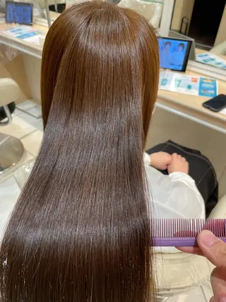 ロング 縮毛矯正、髪質改善/ 松田 龍之介のヘアスタイル