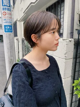ショート カラー 白髪ぼかし/ショート /ミニボブだいじのヘアスタイル