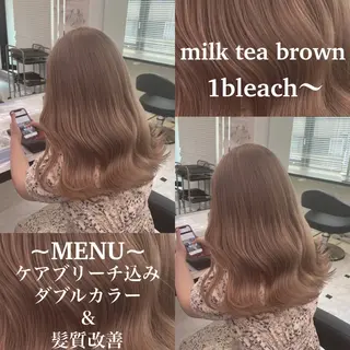 ロング カラー 色落ち綺麗🩰ハイ トーン🎀RINKAのヘアスタイル
