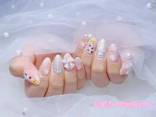 ミディアム りぼん Re:Bonrのネイルデザイン