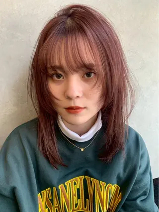カラー ShioRi/博多/ 暖色/色味カラーのヘアスタイル