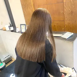 ロング カラー パーマ ヘアアレンジ ハル🌸柔色/ ブリーチなし/艶髪のヘアスタイル