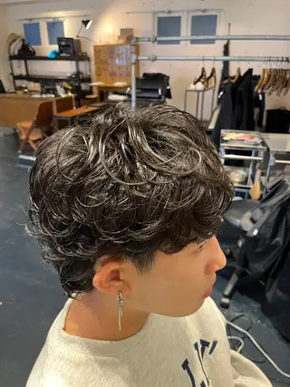 ミディアム パーマ メンズ 【カットモデル募集】 武田 好誠のヘアスタイル