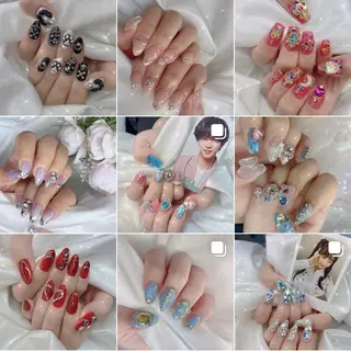 ネイル 渋谷／チップ長さ出し 👑アプレgel-xのネイルデザイン