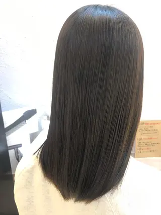 セミロング パーマ 縮毛矯正/髪質改善/ 艶髪ササキナツミのヘアスタイル